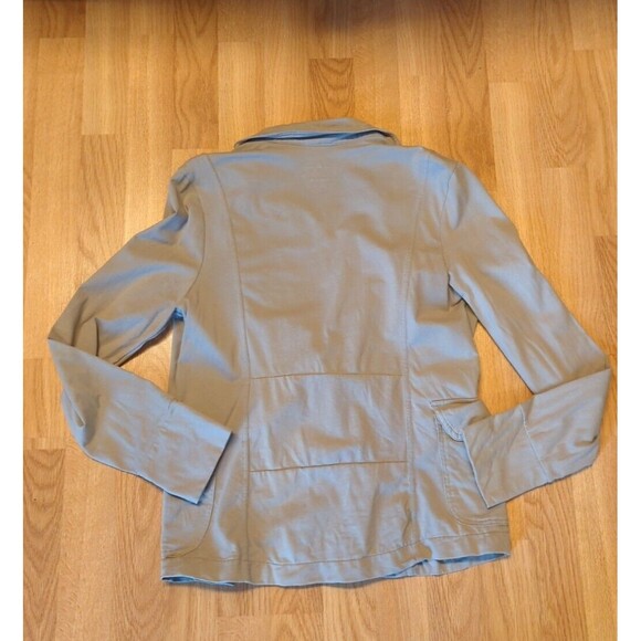 Neon Buddha Jacket Womens Small Tan Boho Hippie Big Buttons Rouched Pockets - Picture 7 of 8